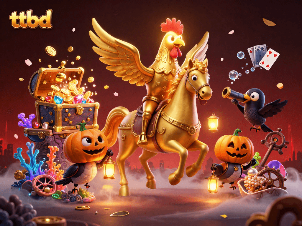 Experience thrilling ttbd gaming action in a vibrant casino setting with dynamic characters and gold treasures.