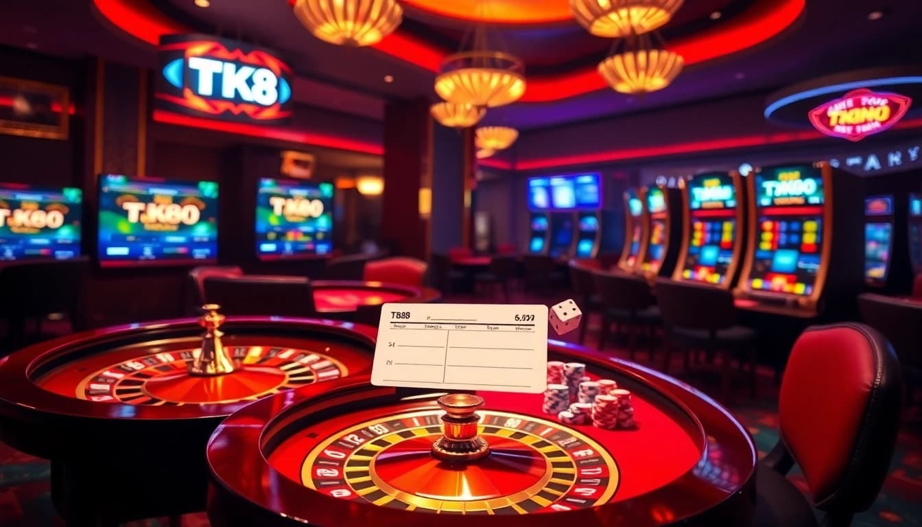 Experience thrilling online gaming at nhà cái tk88 with vibrant casino visuals and excitement.