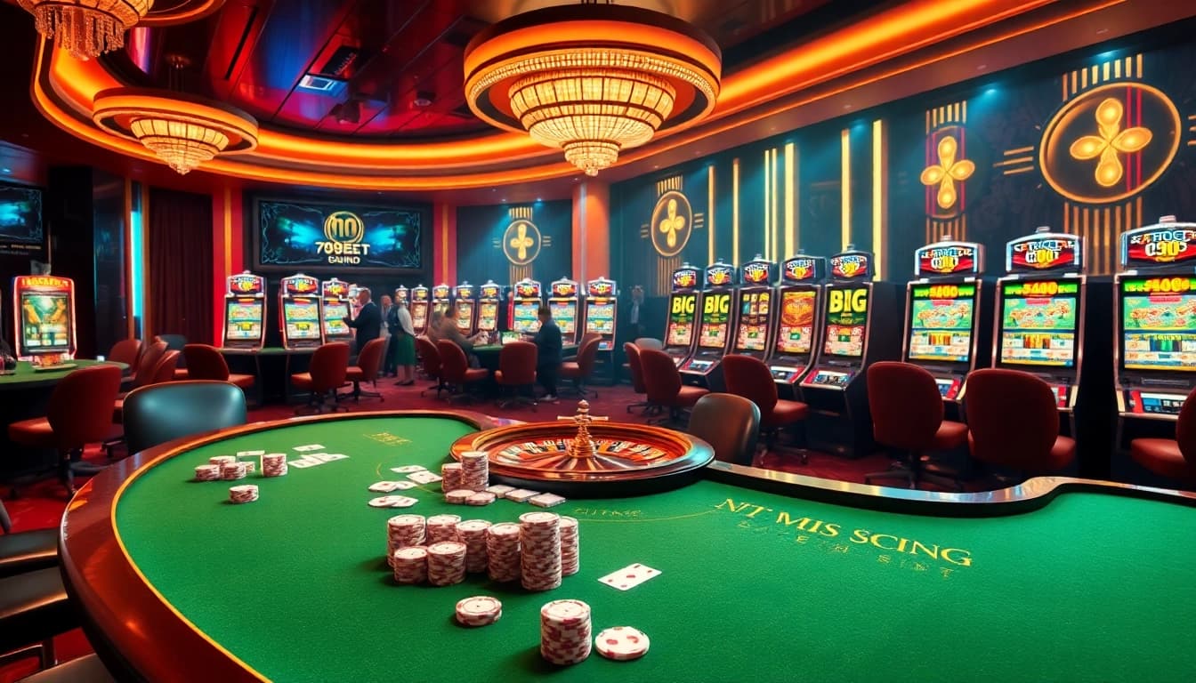 Experience thrilling gaming with 789bet at a luxurious casino table and vibrant atmosphere.