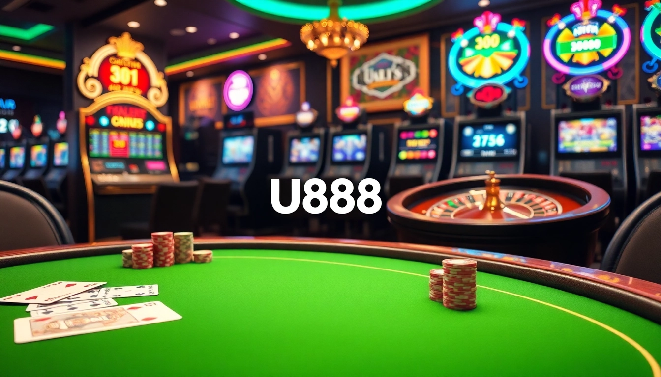 Players enjoying exciting games at U888 online casino with vibrant tables and high-quality graphics.