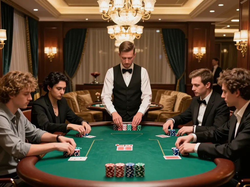 MM88 high-stakes poker game showcasing dynamic strategy and luxury ambiance