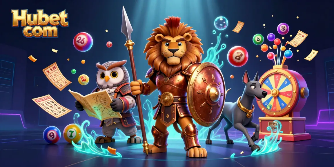 Engage in exciting gameplay at Hubet com, featuring colorful lottery elements and 3D characters.