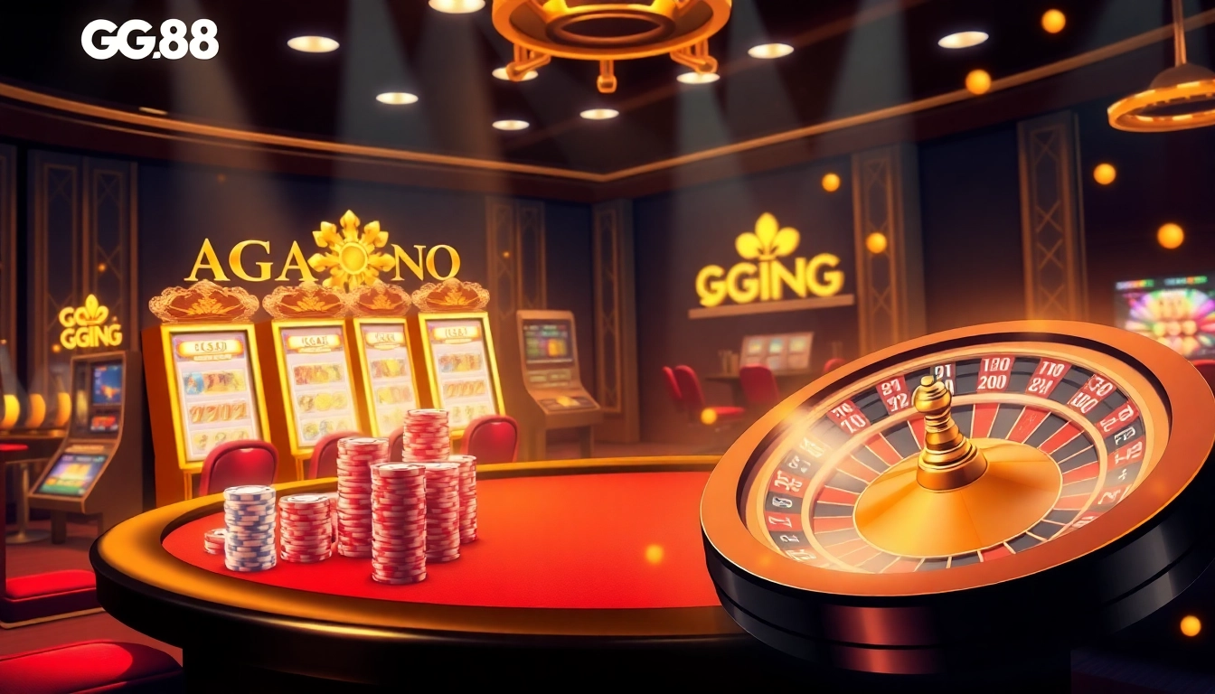 Experience the thrill of winning at link gg88, featuring vibrant casino tables and exciting slot machines.