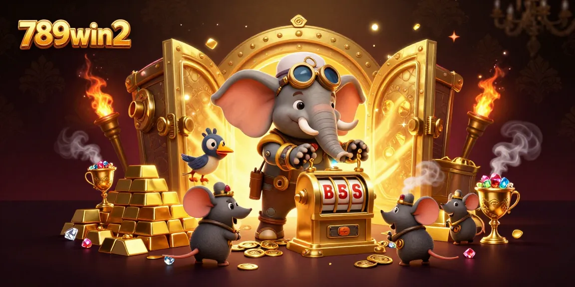 Experience the thrilling jackpot excitement at 789win2 with a dazzling steampunk-themed casino scene.