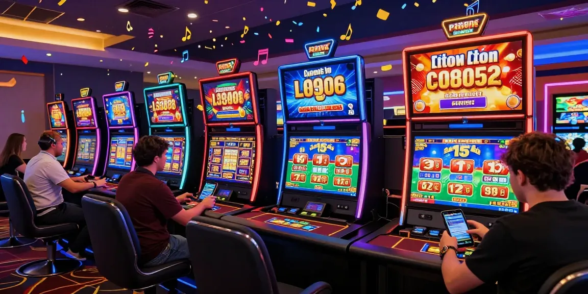 Players enjoying credit card casino sites with vibrant screens showcasing games and bonuses.