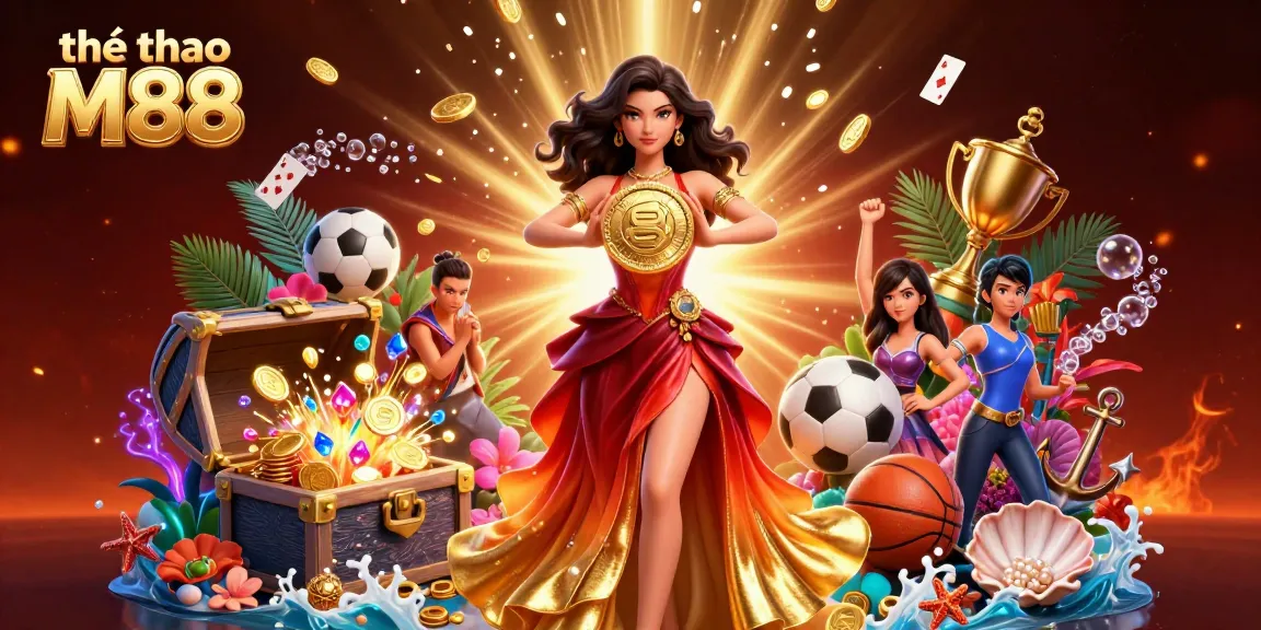 Engage in thể thao M88 with top-tier sports betting elements and dynamic casino visuals.