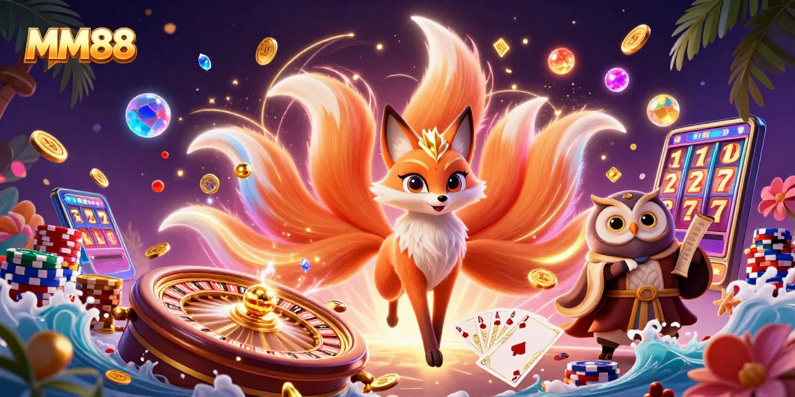 Engage in thrilling wins with MM88 featuring colorful characters and dynamic casino elements.