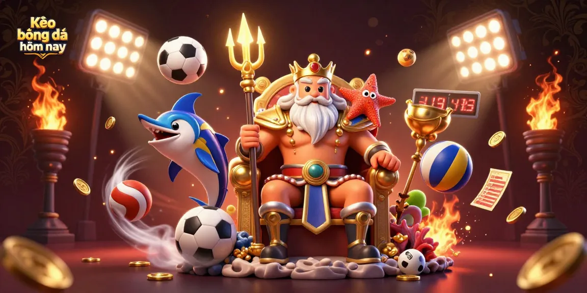 Experience Kèo bóng đá hôm nay with sports betting elements like vibrant balls and thrilling action.