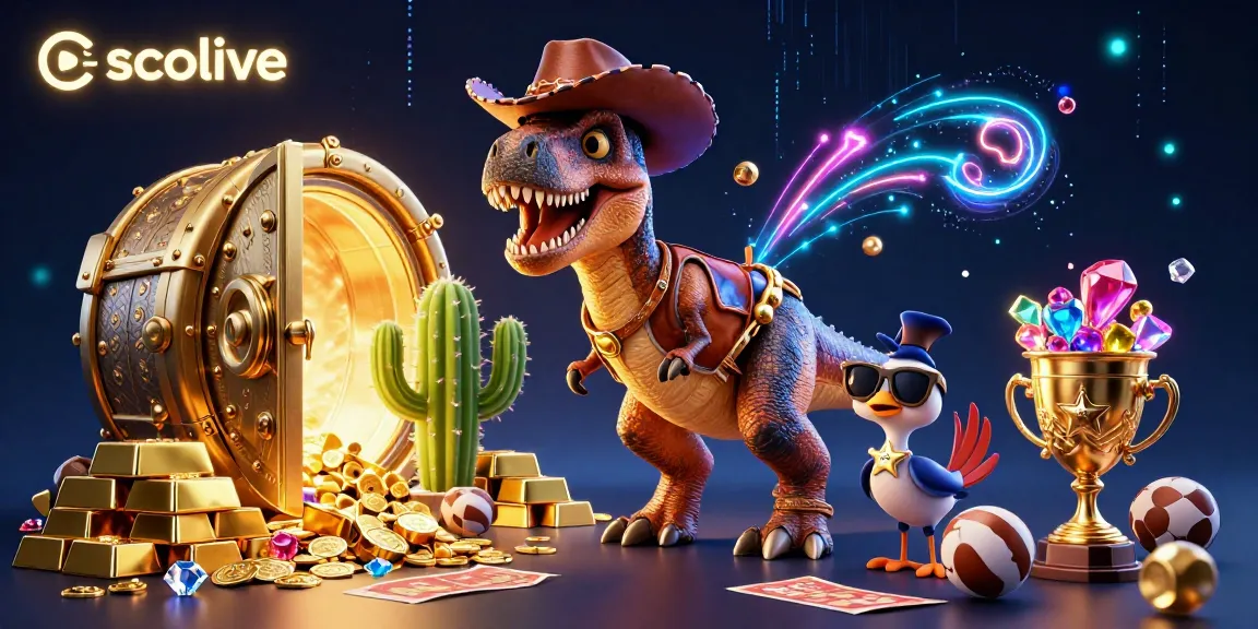 Socolive delivers thrilling live sports action amidst dazzling gaming elements and vibrant illustrations.