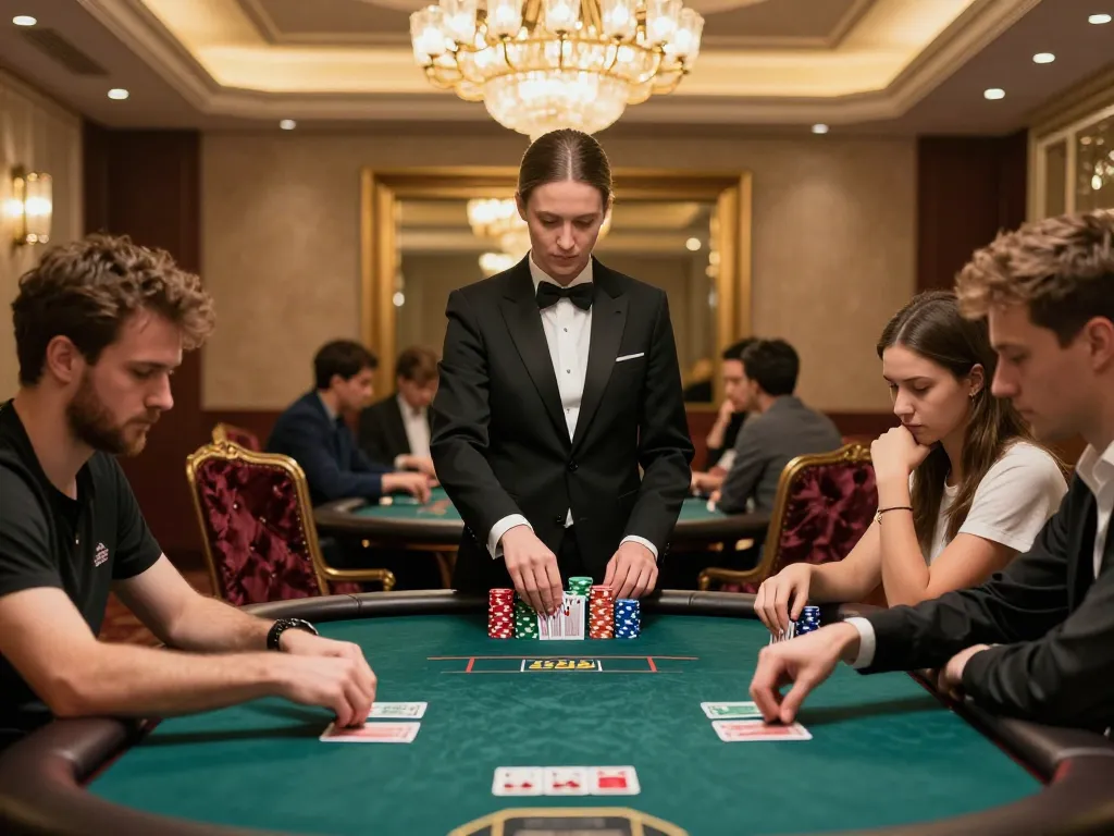 Players engaging in high-stakes poker at 789win789 casino, showcasing strategic gameplay and vibrant atmosphere.