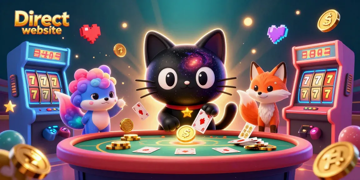 Spin the reels at the Direct website casino, showcasing vibrant games and colorful illustrations.