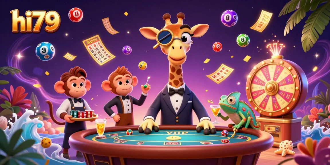 Join the hi79 high-stakes excitement with a high-roller giraffe at the poker table!