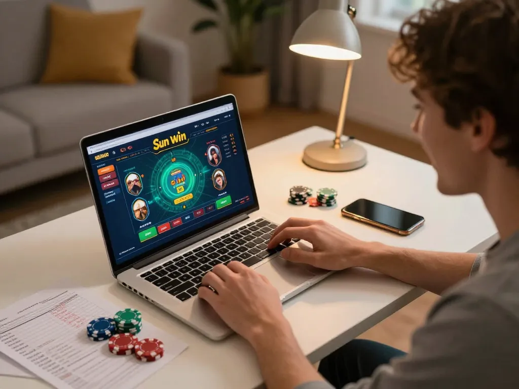 Tải Sun Win for engaging online gaming strategies at a cozy home setup.