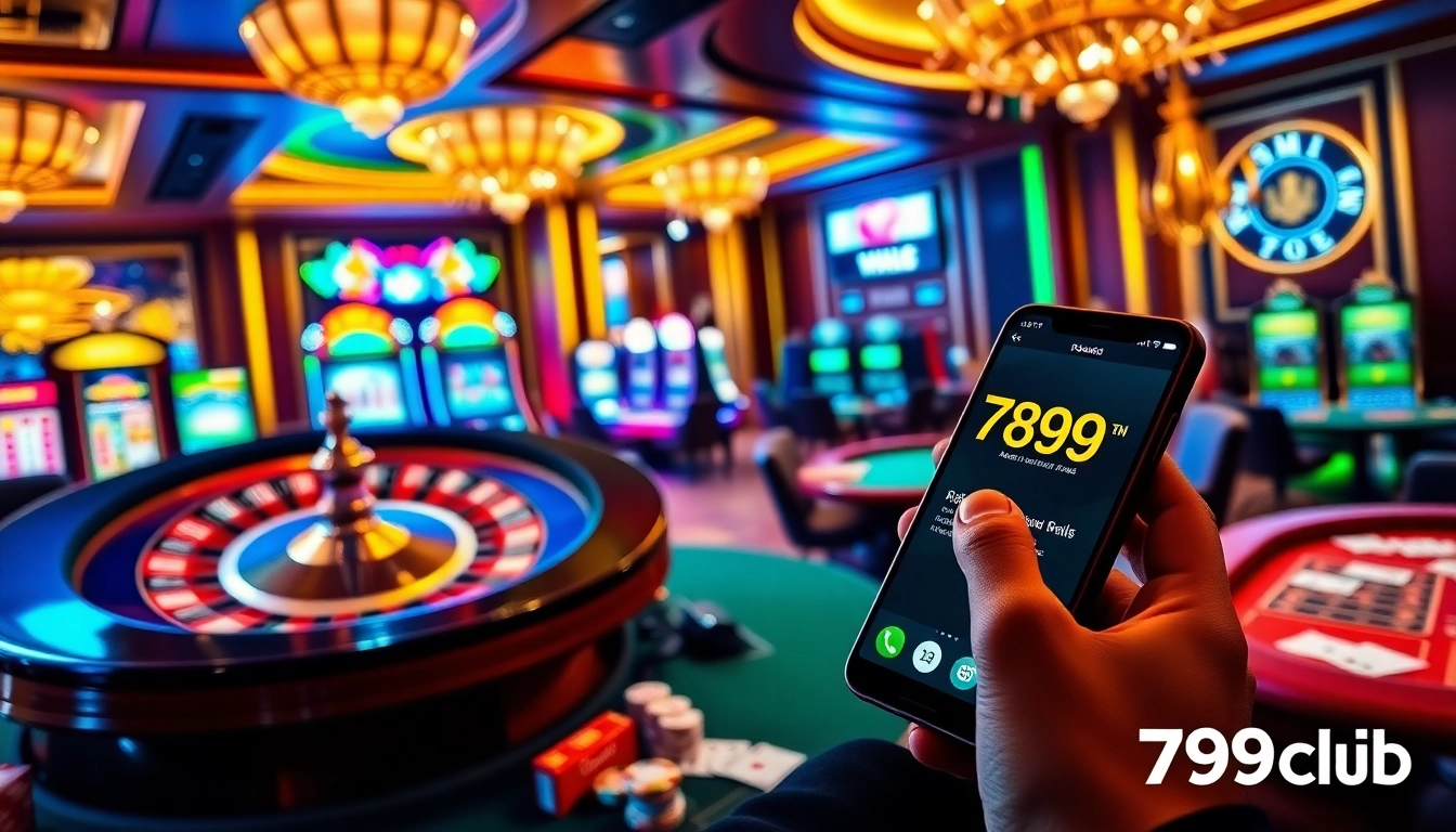 Exciting 789club gaming scene featuring roulette and mobile app action.