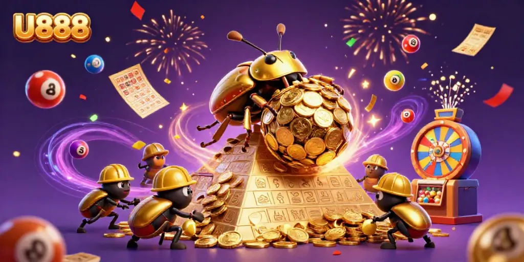 Experience U888 excitement with vibrant 3D casino characters and dynamic gaming elements.