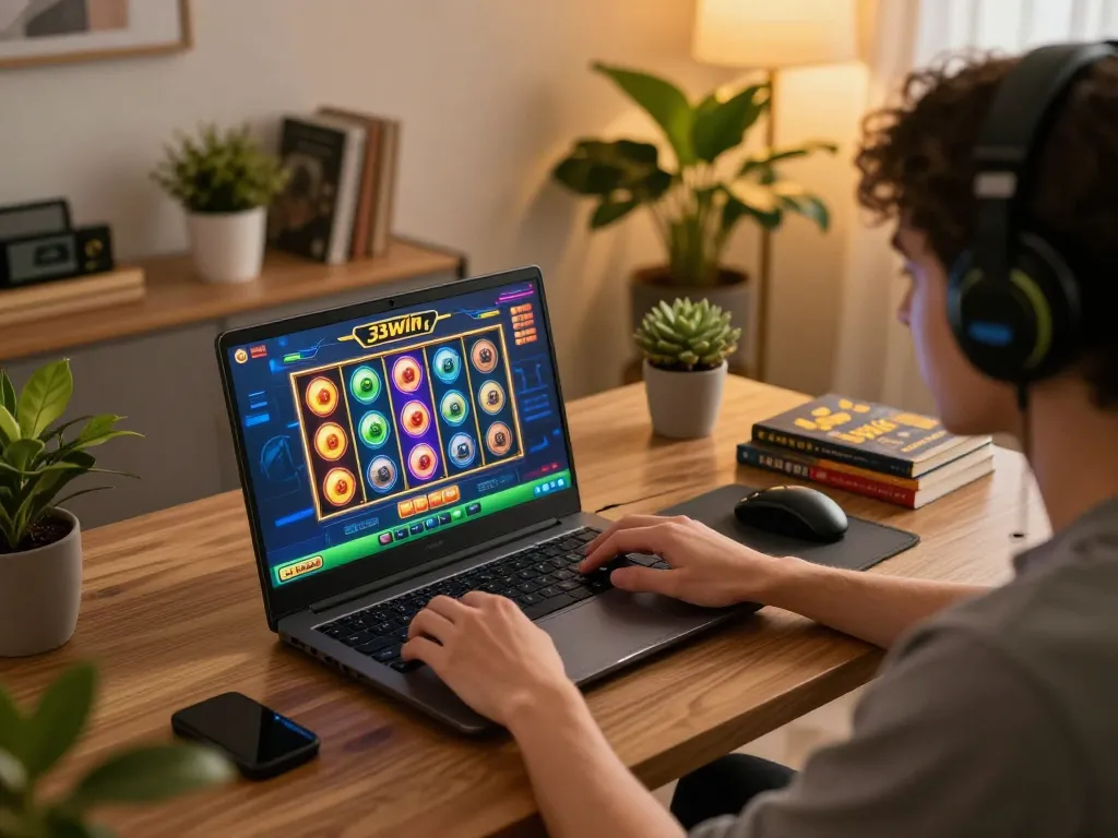 Experience thrilling slot gameplay on 33win with a vibrant online setup.
