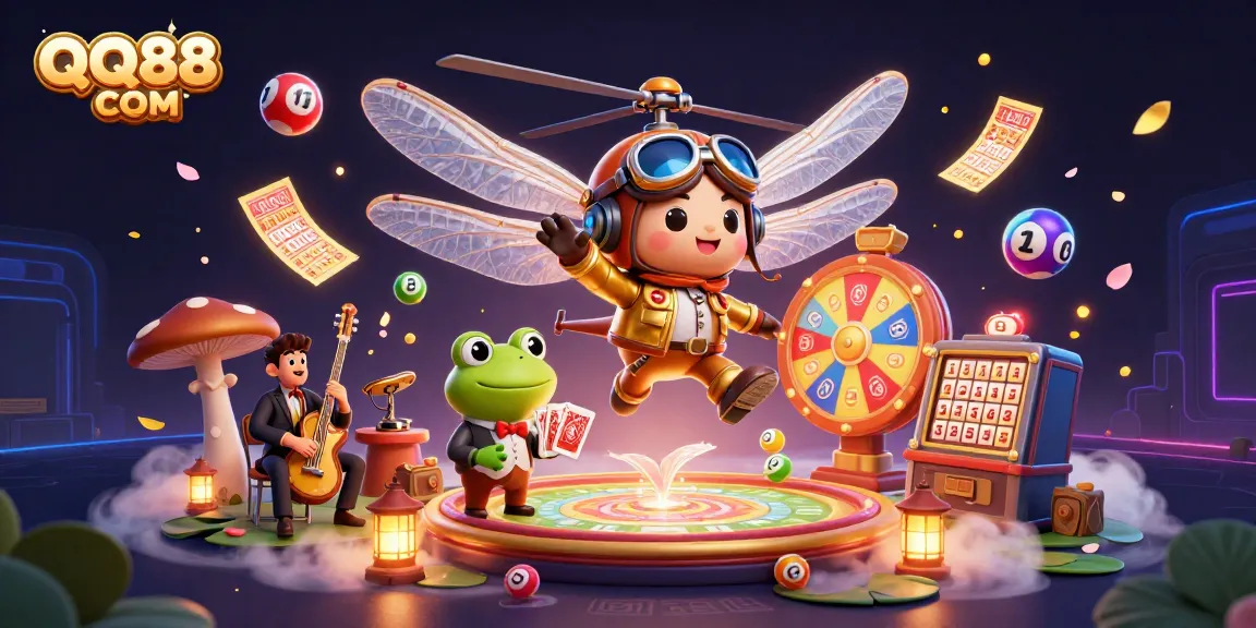 Experience the thrilling action at QQ88 COM with lively casino characters and dynamic gaming elements