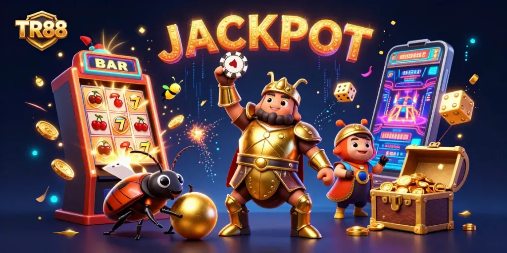 Engage in thrilling gameplay at TR88 casino with vibrant slots and games showcasing jackpots and excitement.