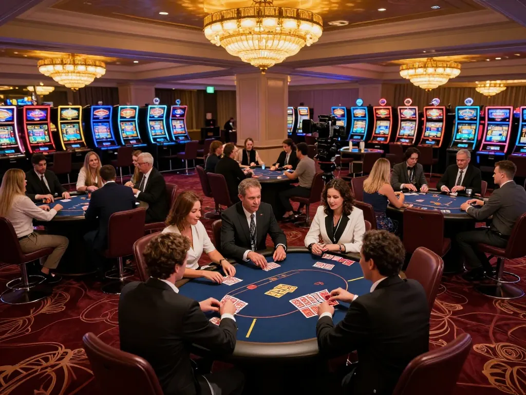 Players engaging at the poker tables on https://ee888.sa.com/, showcasing the elegant casino environment