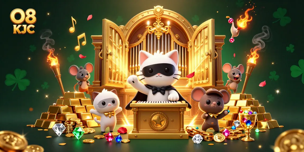Join the O8 KJC fun as you indulge in immersive casino action packed with gold treasures.