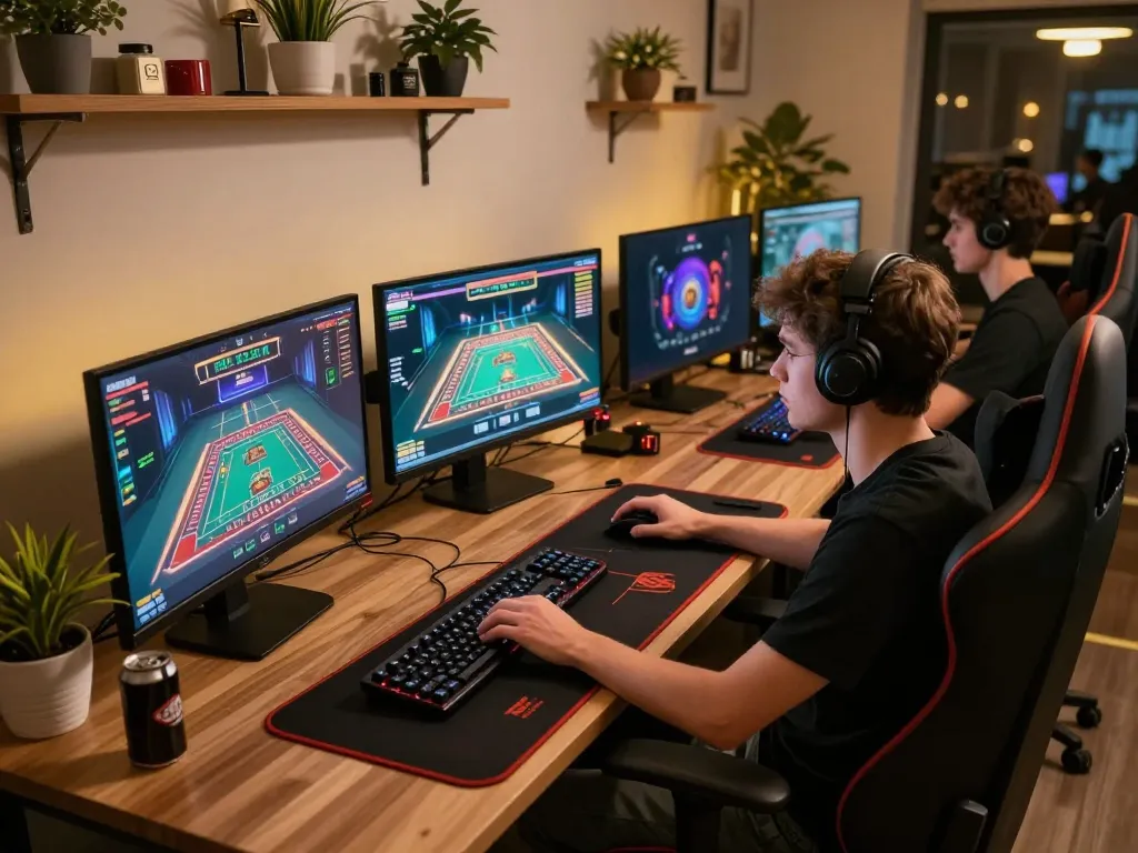 Person engaged in online gambling at a modern gaming setup, highlighting digitalwala's innovative gaming experience.