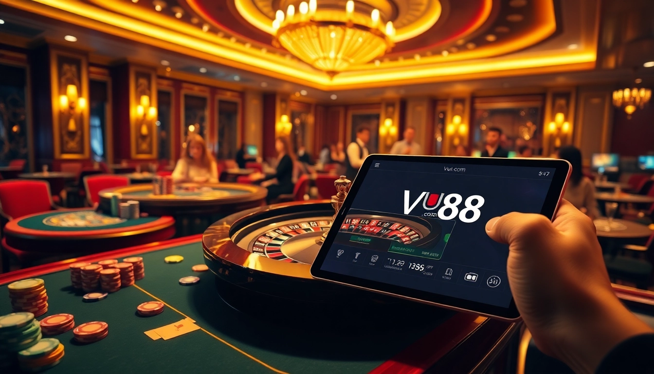 Experience thrilling gameplay at vu88.com with vibrant casino tables and engaging online gaming.