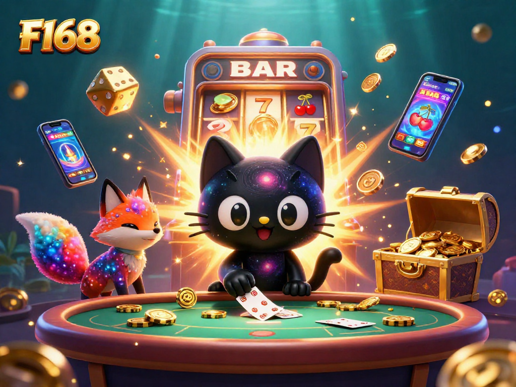 Experience the thrill at F168, a vibrant cosmic casino with exciting jackpots and golden opportunities.