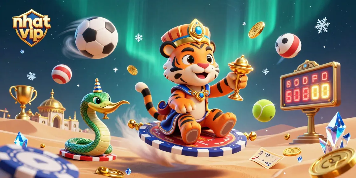 Bet thrillingly with Nhat VIP as the tiger sultan leads the adventure in a 3D casino world.