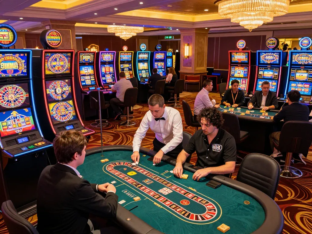 Engaging one88 casino floor scene with diverse gaming options and vibrant atmosphere.