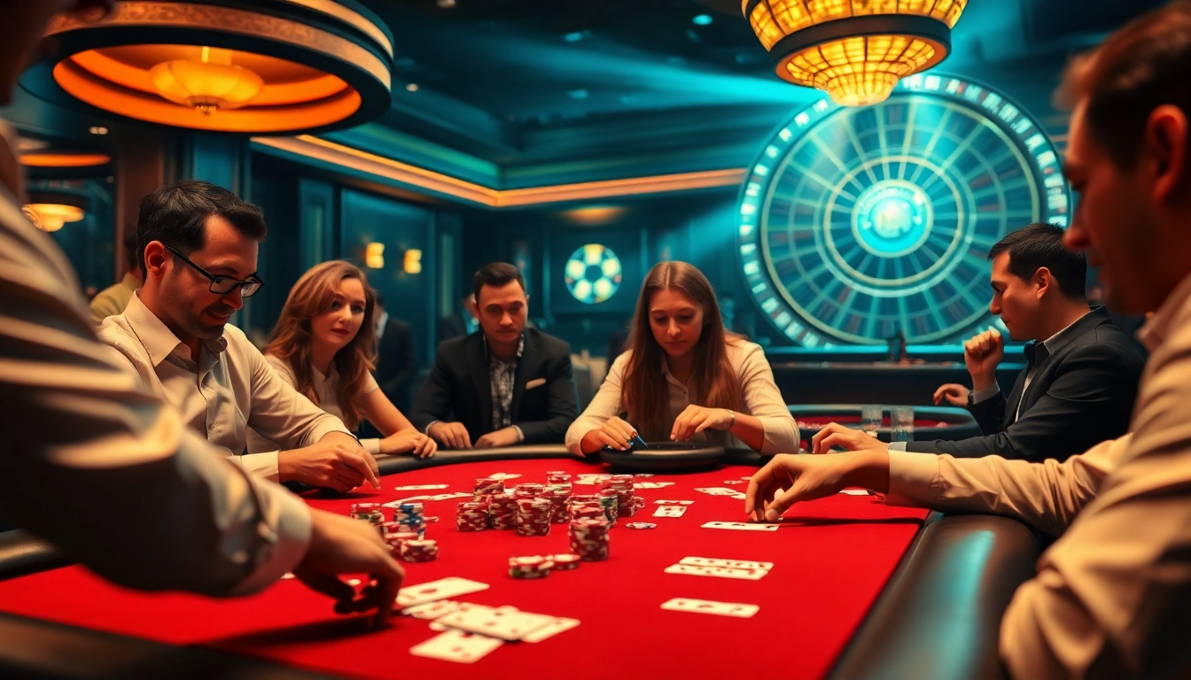 Players strategizing at a poker table, exploring the hidden wiki for gambling tips.