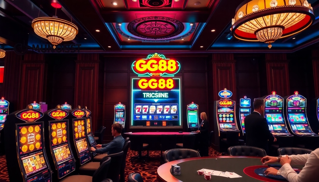 Experience the thrill of gg88 slot machines in a luxurious casino setting.