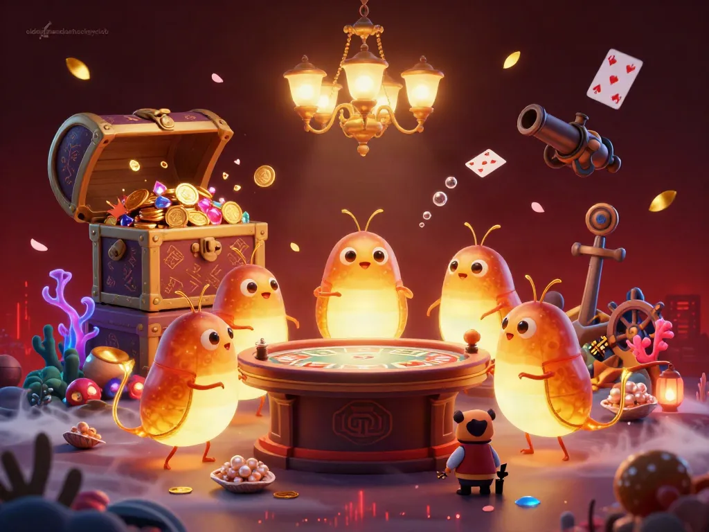 Engage with the thrilling scene of oldsouthendianhockeyclub as glowworms light up a vibrant casino filled with treasures.