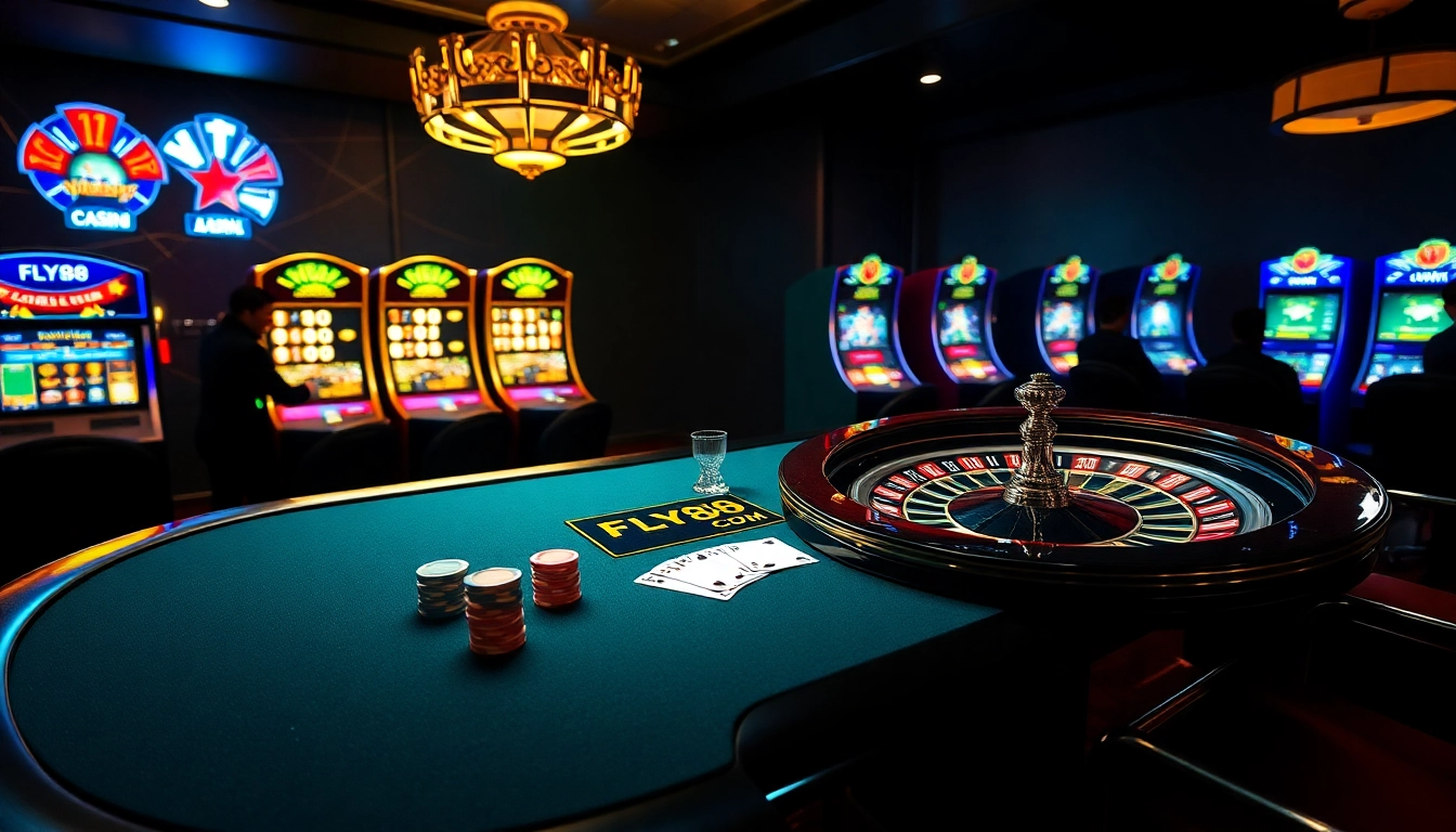 Gamble responsibly at FLY88.COM while enjoying colorful casino tables and exciting activities.