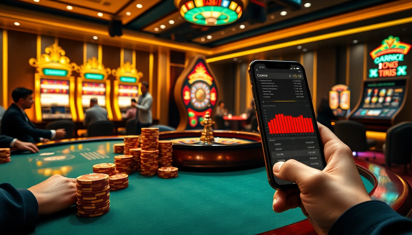 Excited players placing strategic bets on hm88 com’s live poker and roulette tables with vibrant chips and digital odds
