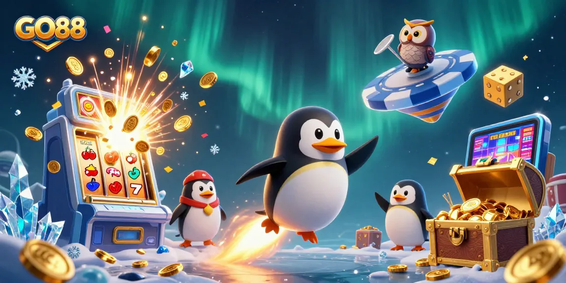 Experience GO88's casino excitement with dynamic 3D casino elements and vibrant characters.