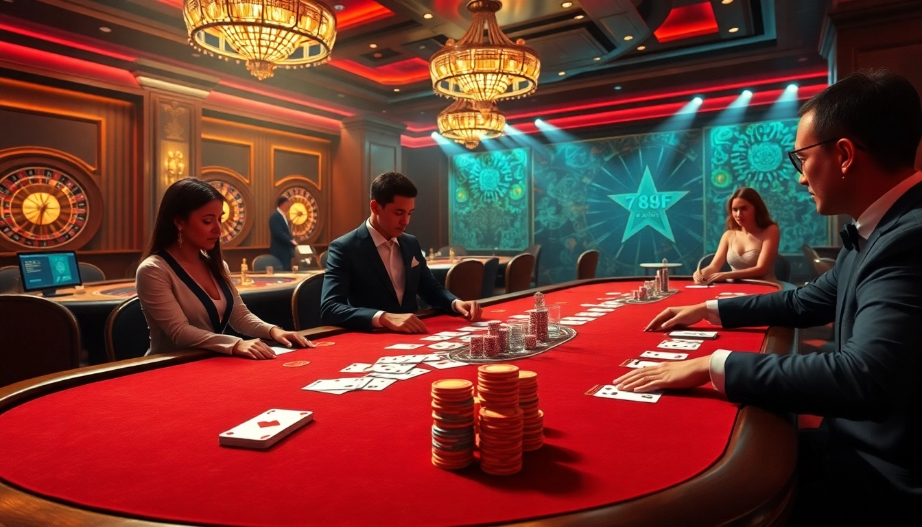 Experience thrilling gaming at 789F with professional dealers at a premium casino table.
