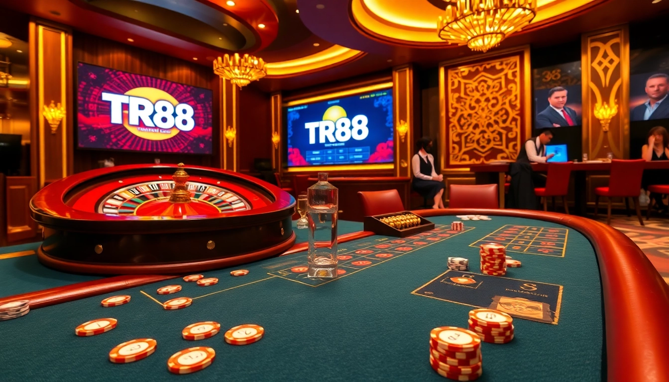 Engage in thrilling games at TR88 trang chủ with professional dealers and vibrant casino tables.