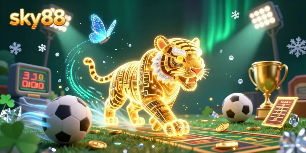 Experience sky88 with thrilling dynamic sports betting action in a vibrant casino landscape.