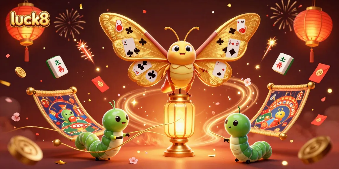 Experience the vibrancy of luck8 in this dynamic casino-themed 3D illustration featuring gaming elements.