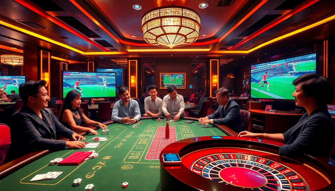 Experience the thrill of trực tiếp luongson while enjoying high-stakes gambling action in a luxurious casino.