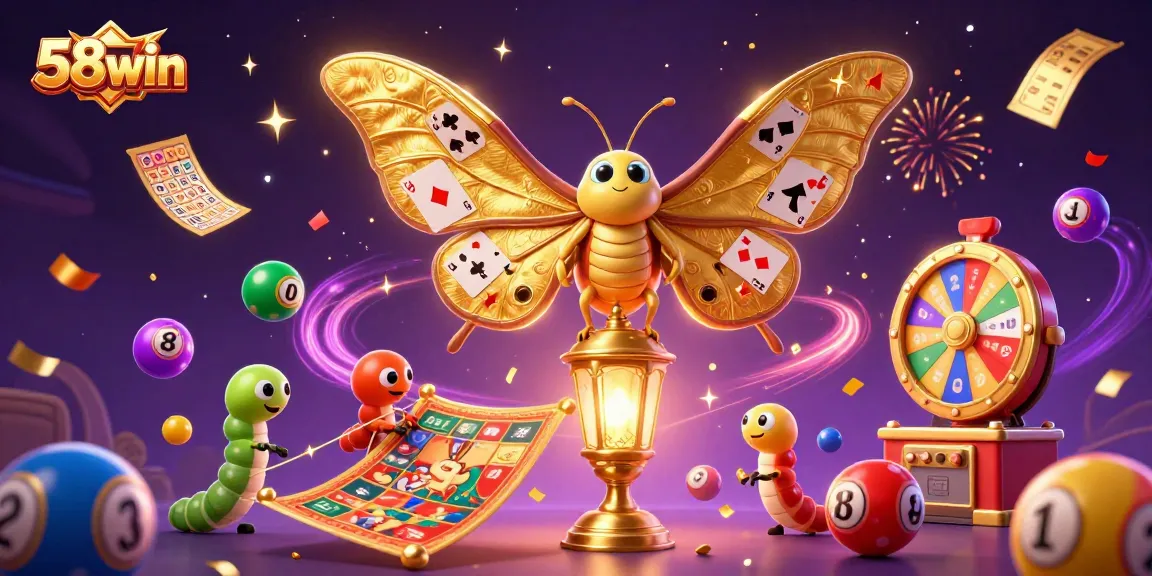 Experience thrilling wins at 58win with captivating visual elements showcasing vibrant casino themes.
