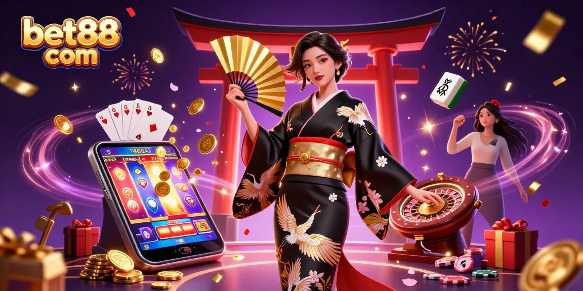 Experience the action of bet88 com with a vivid depiction of casino excitement featuring dynamic game elements.
