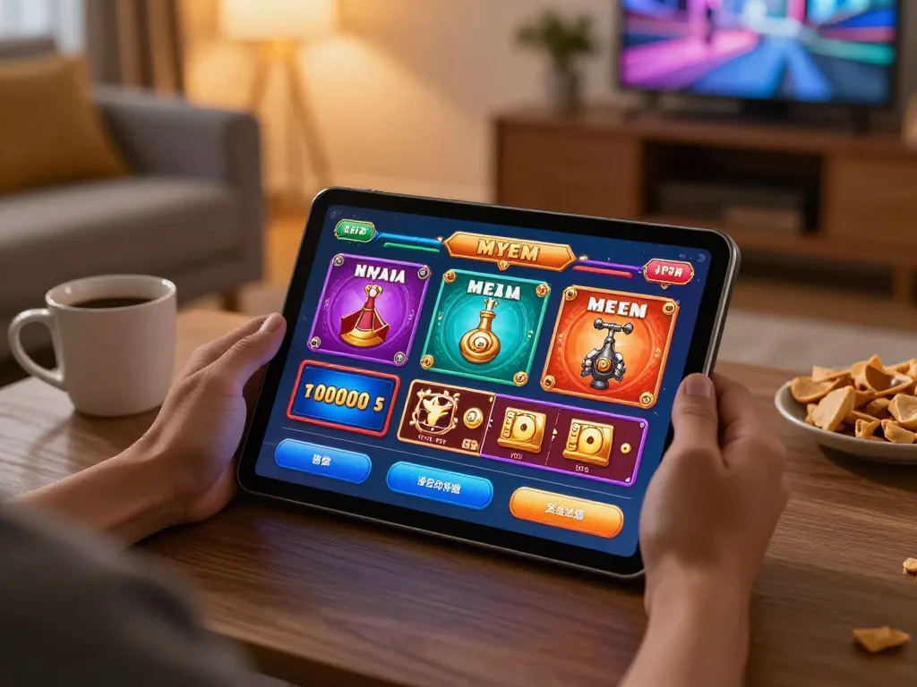 Tải go88 for an engaging online casino experience on a tablet with vibrant game interface