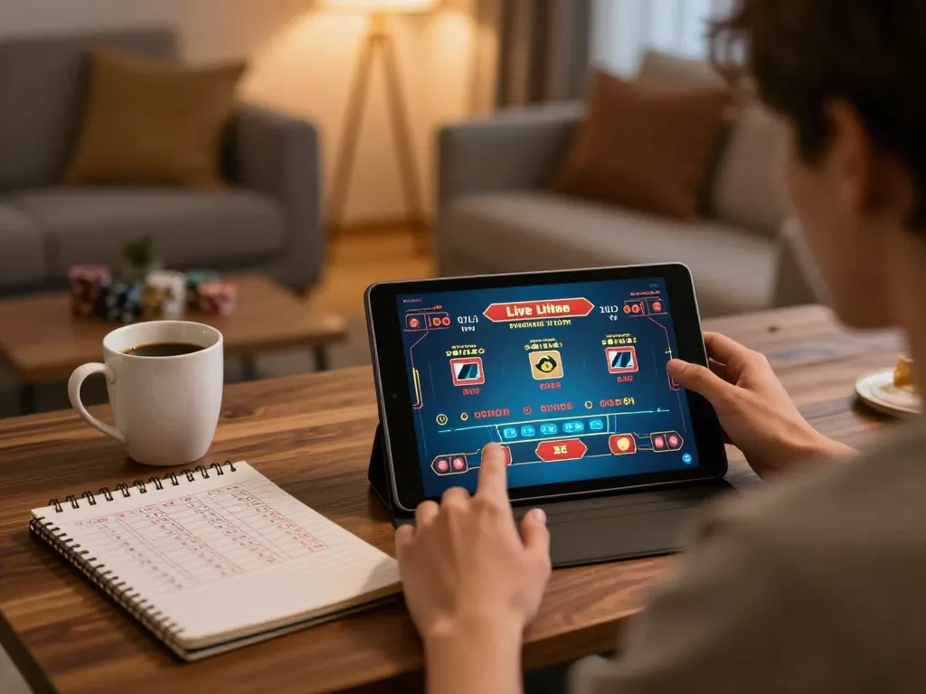 Engaging in online gaming at home with focus on TOP nhà cái uy tín strategies and betting.