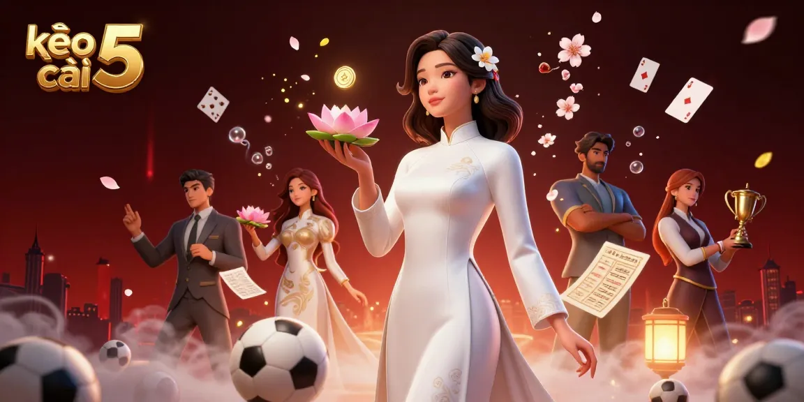 Experience kèo nhà cái 5 with dynamic sports betting elements and vibrant casino visuals.
