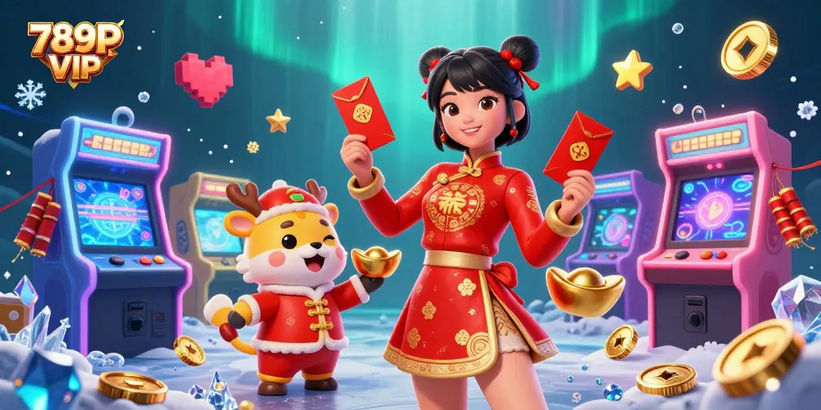 Win big at 789P VIP with a vibrant Asian-themed casino illustration featuring festive elements.