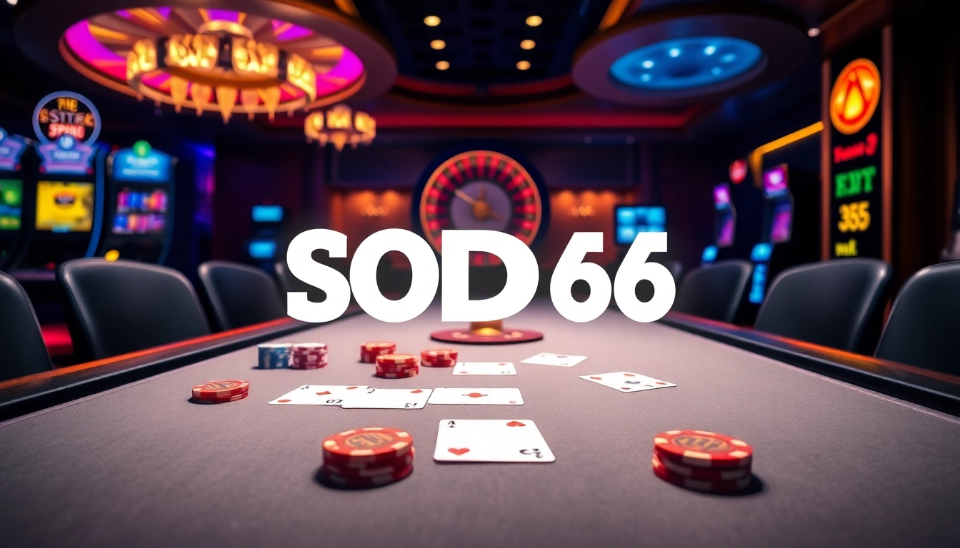 Players engaging in thrilling casino games at SODO66's luxurious poker table.