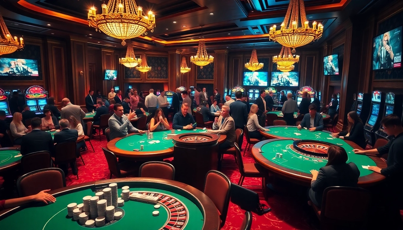 Experience exciting gameplay at newphim-themed casino tables with vibrant atmosphere.