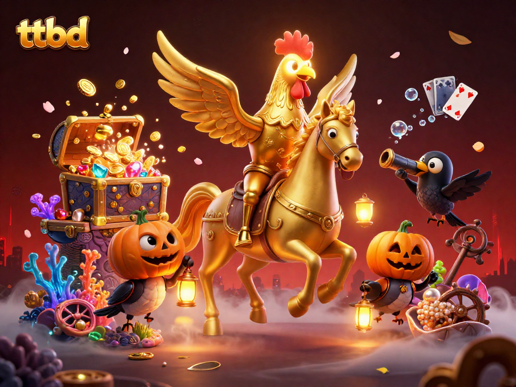 Experience thrilling ttbd gaming action in a vibrant casino setting with dynamic characters and gold treasures.
