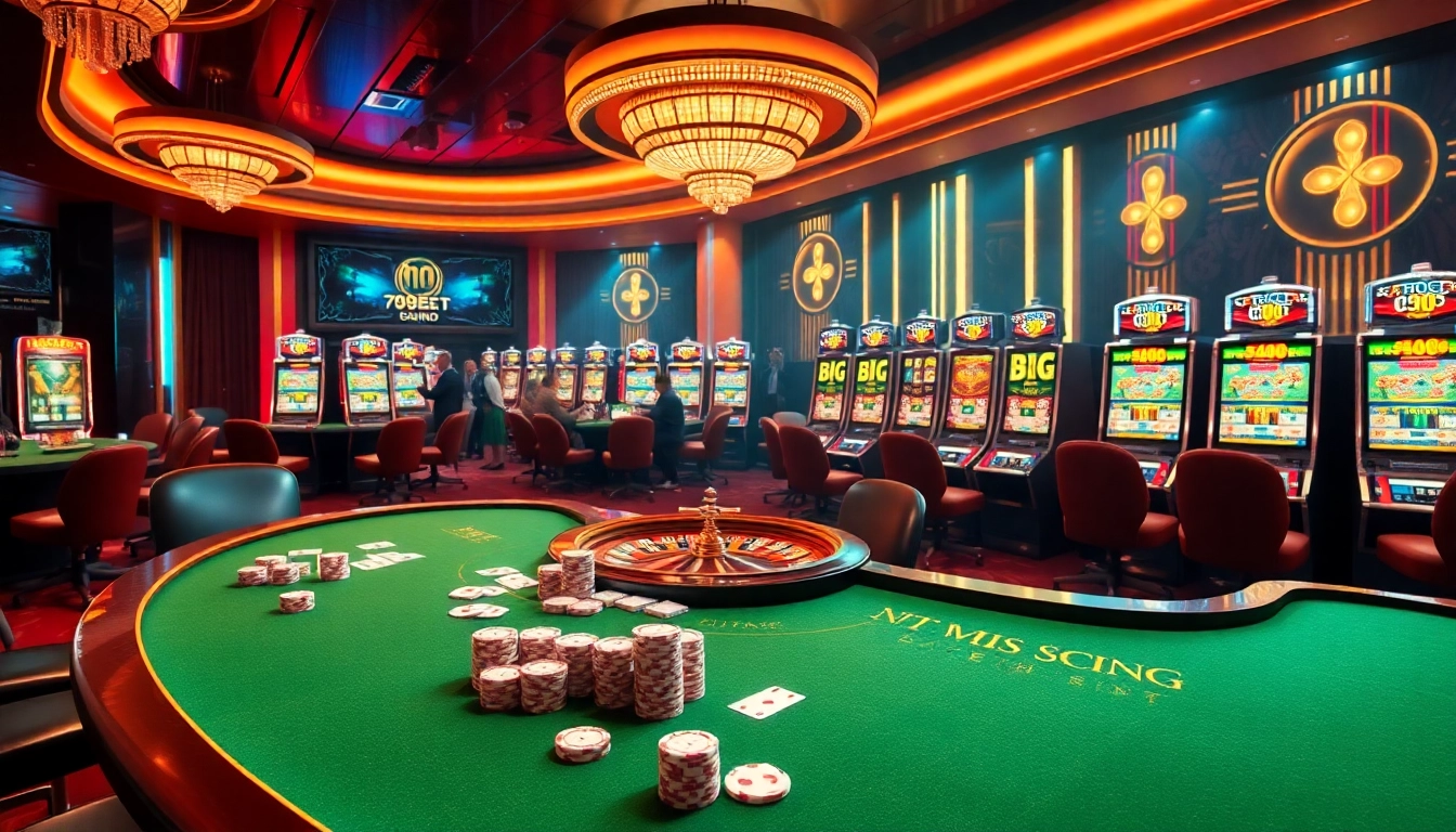 Experience thrilling gaming with 789bet at a luxurious casino table and vibrant atmosphere.